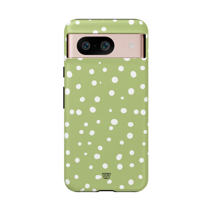 PALE OLIVE DOTS | Tough Phone Case