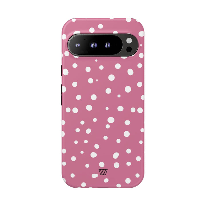 BLUSH RED DOTS | Tough Phone Case