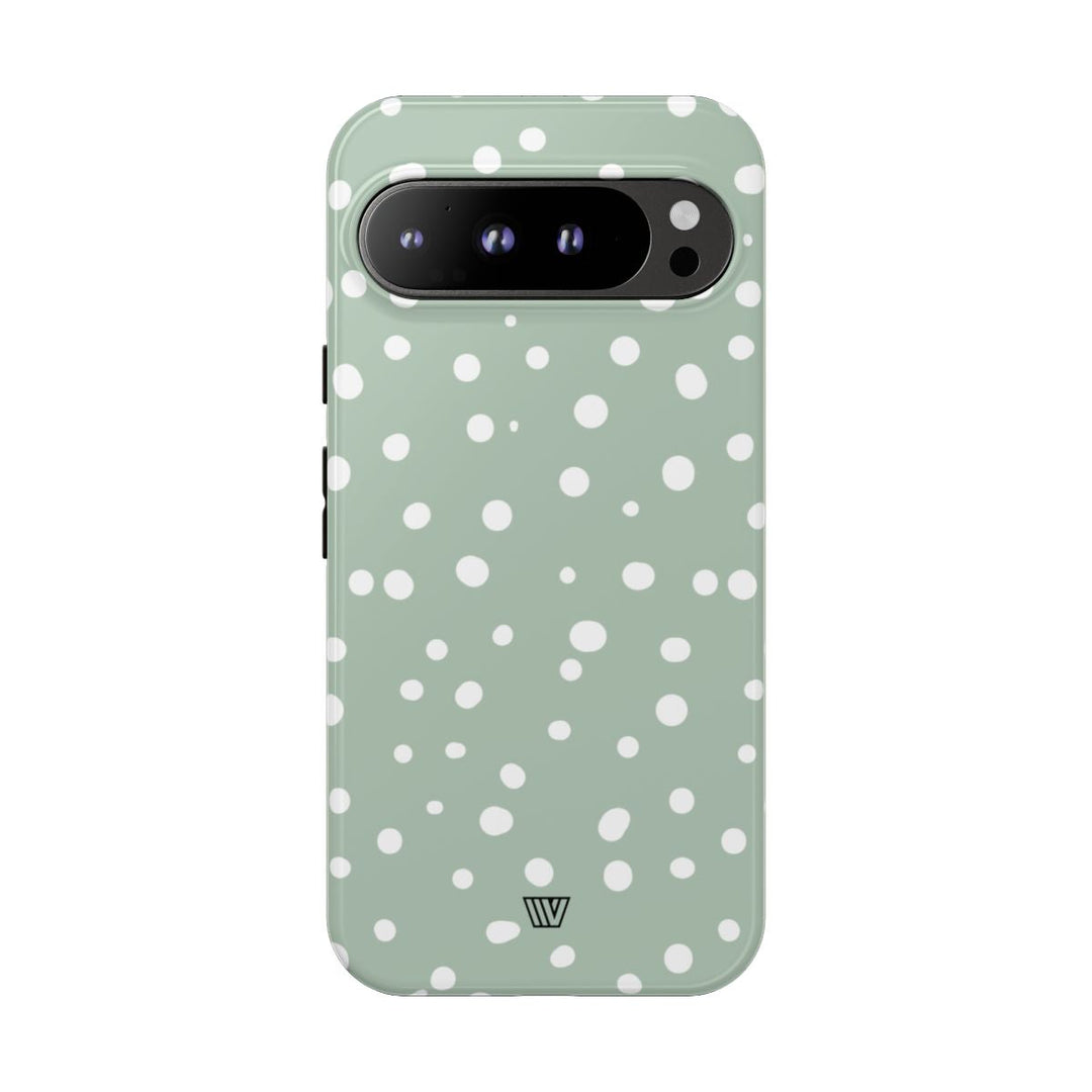 PASTEL GREEN DOTS | Tough Phone Case