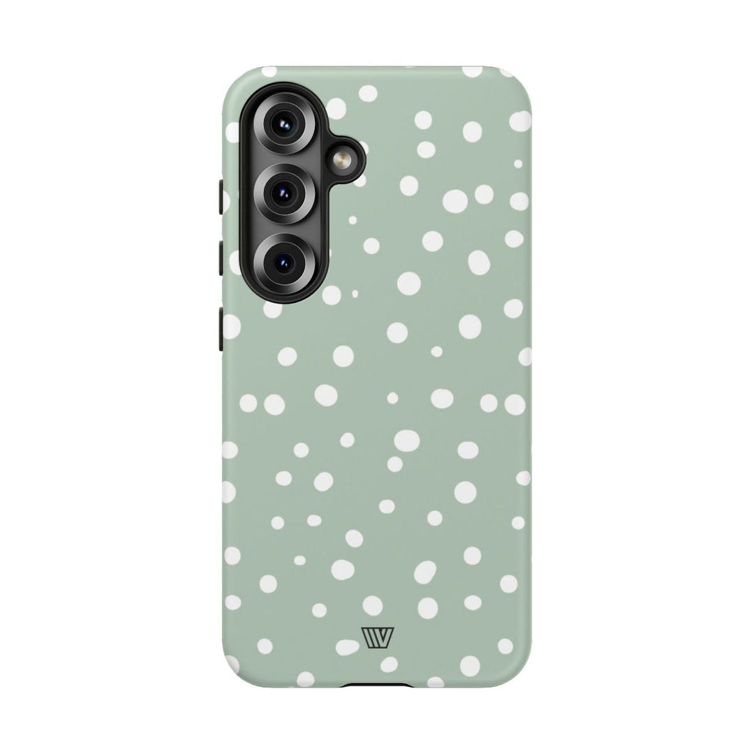 PASTEL GREEN DOTS | Tough Phone Case