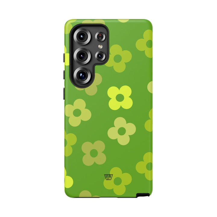 GREEN RETRO FLOWERS | Tough Phone Case