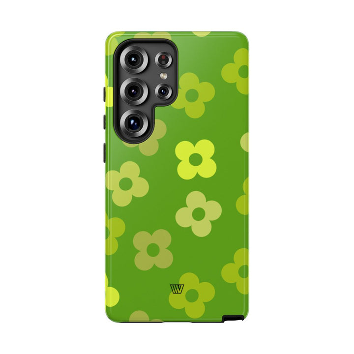GREEN RETRO FLOWERS | Tough Phone Case