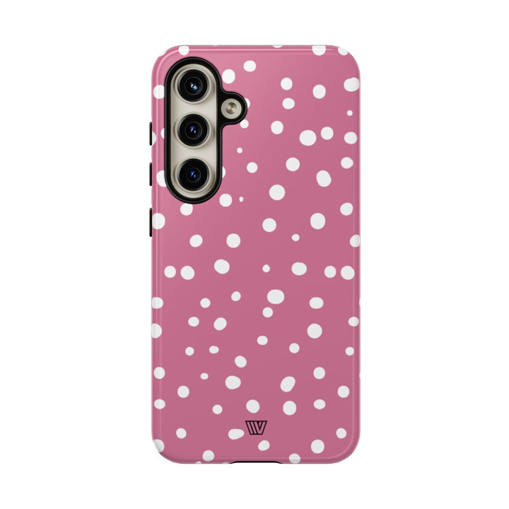 BLUSH RED DOTS | Tough Phone Case