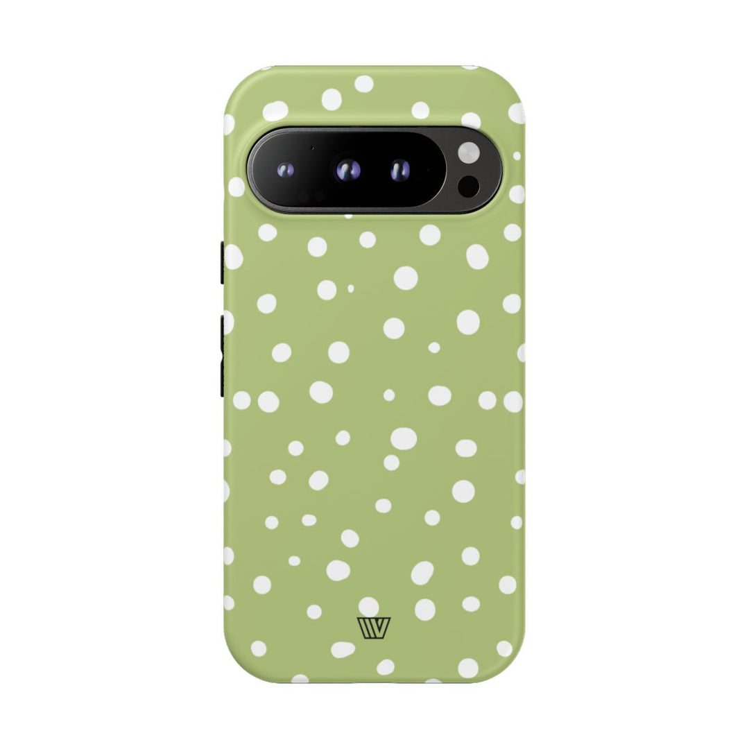 PALE OLIVE DOTS | Tough Phone Case