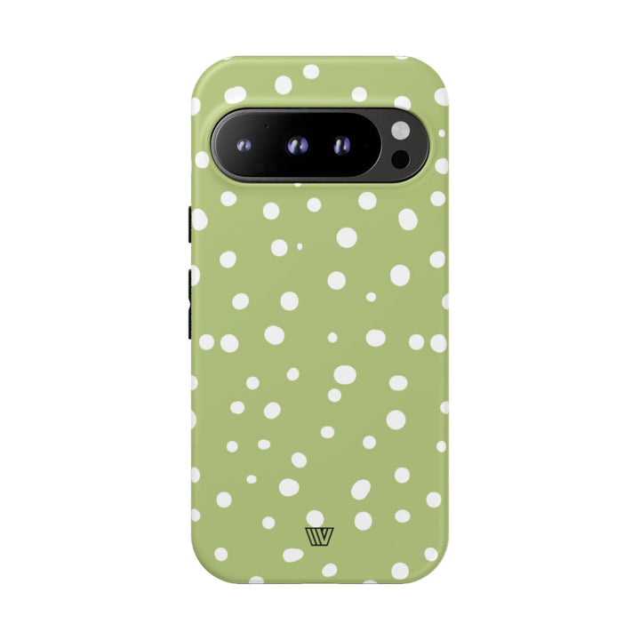 PALE OLIVE DOTS | Tough Phone Case