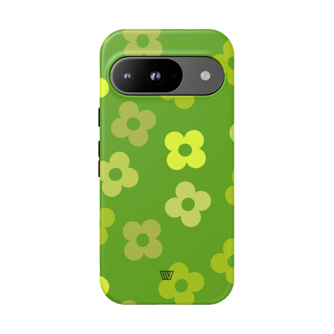 GREEN RETRO FLOWERS | Tough Phone Case