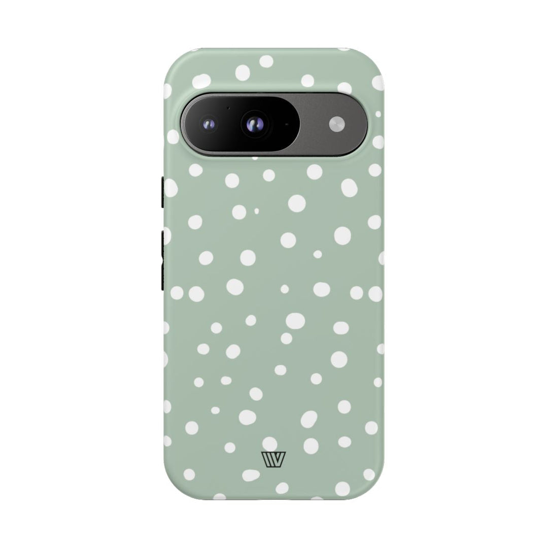 PASTEL GREEN DOTS | Tough Phone Case