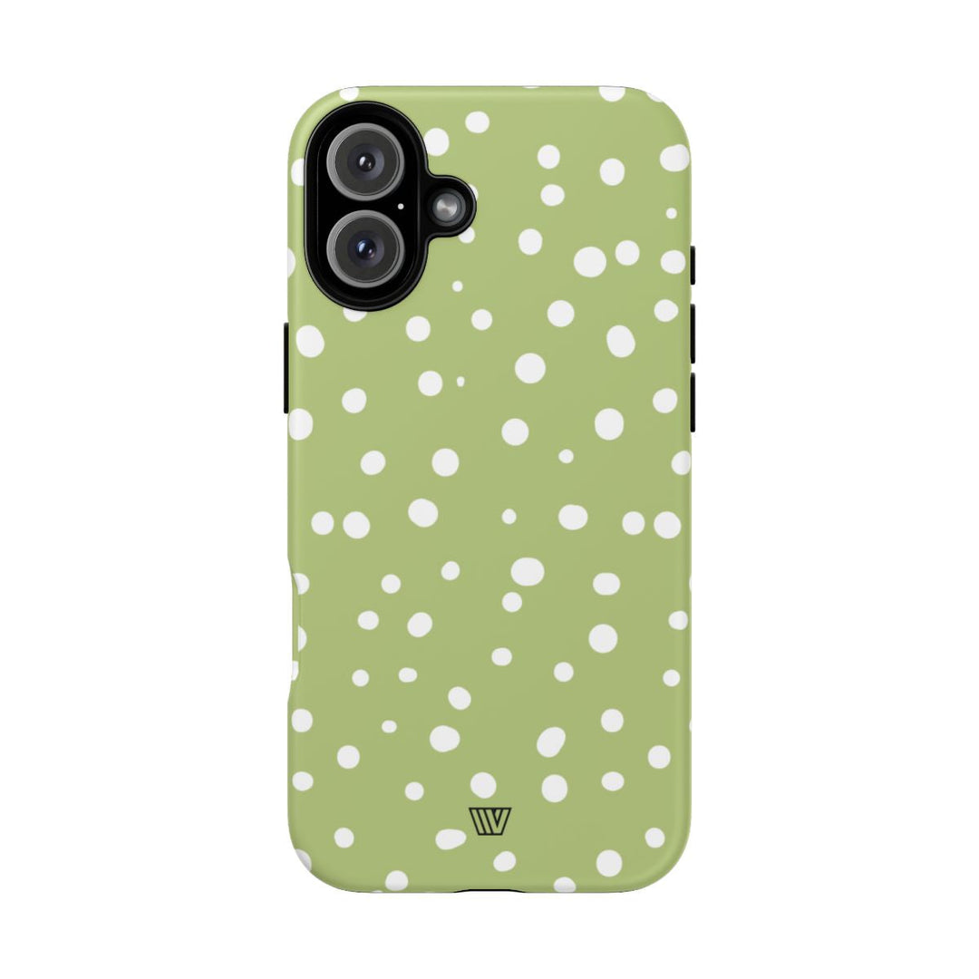 PALE OLIVE DOTS | Tough Phone Case