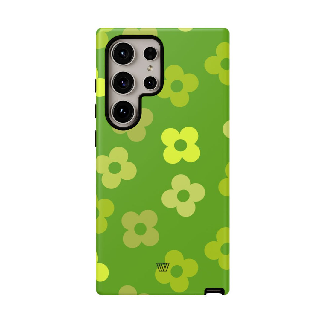 GREEN RETRO FLOWERS | Tough Phone Case
