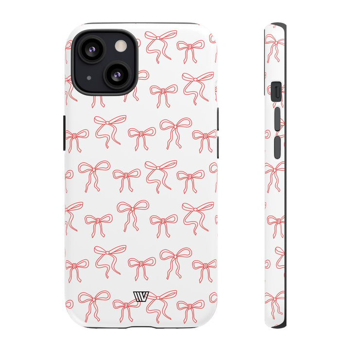 RED RIBBON CHARM | Tough Phone Case
