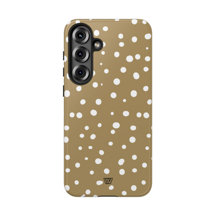 DARK BEIGE DOTS | Tough Phone Case