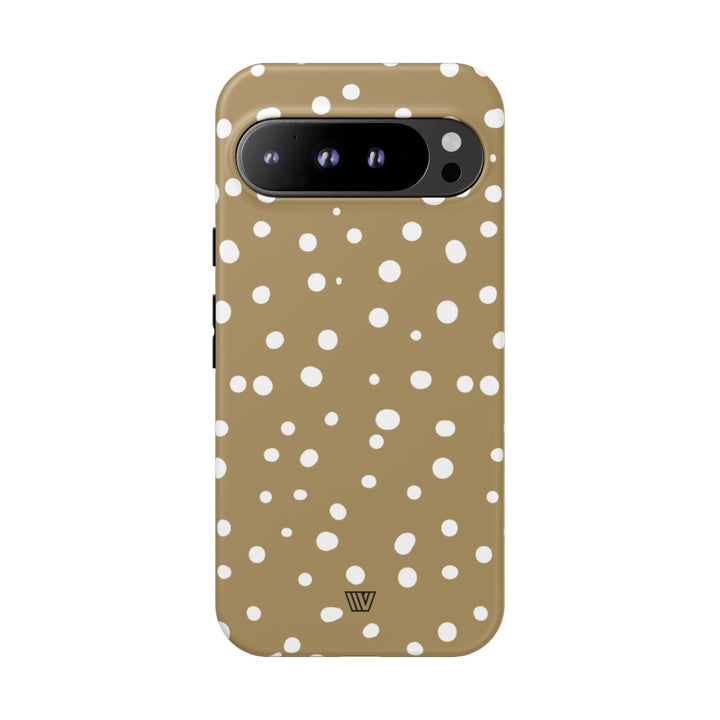 DARK BEIGE DOTS | Tough Phone Case