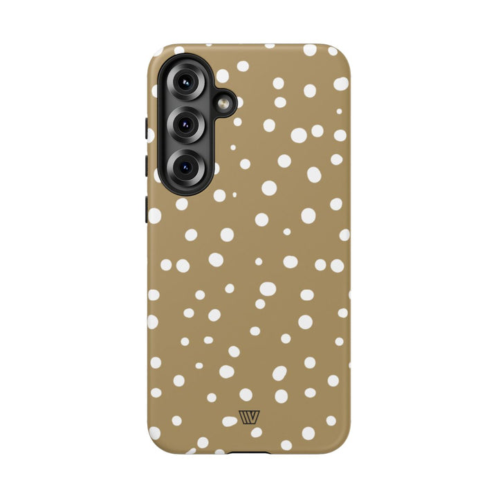 DARK BEIGE DOTS | Tough Phone Case