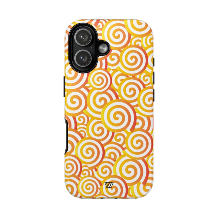 ABSTRACT SPIRAL ORANGE | Tough Phone Case