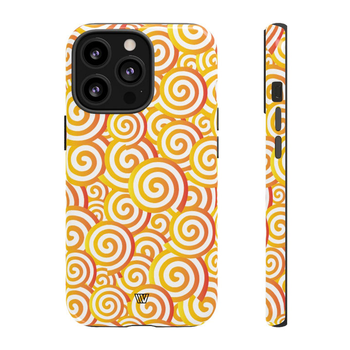 ABSTRACT SPIRAL ORANGE | Tough Phone Case