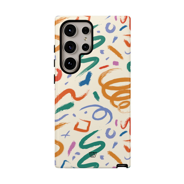 DOODLE BRUSH STROKES | Tough Phone Case
