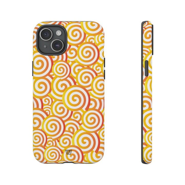 ABSTRACT SPIRAL ORANGE | Tough Phone Case