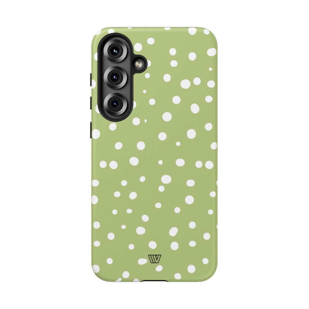 PALE OLIVE DOTS | Tough Phone Case