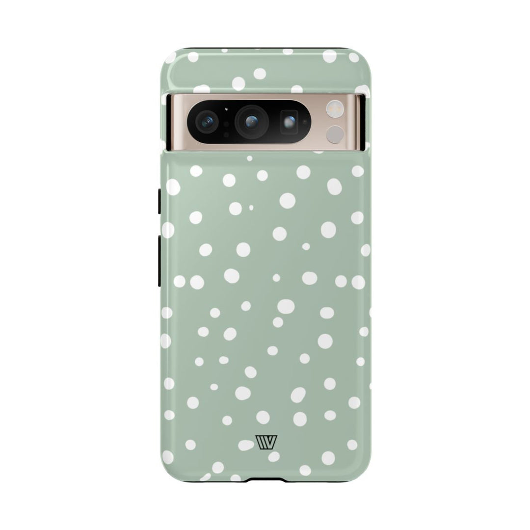 PASTEL GREEN DOTS | Tough Phone Case