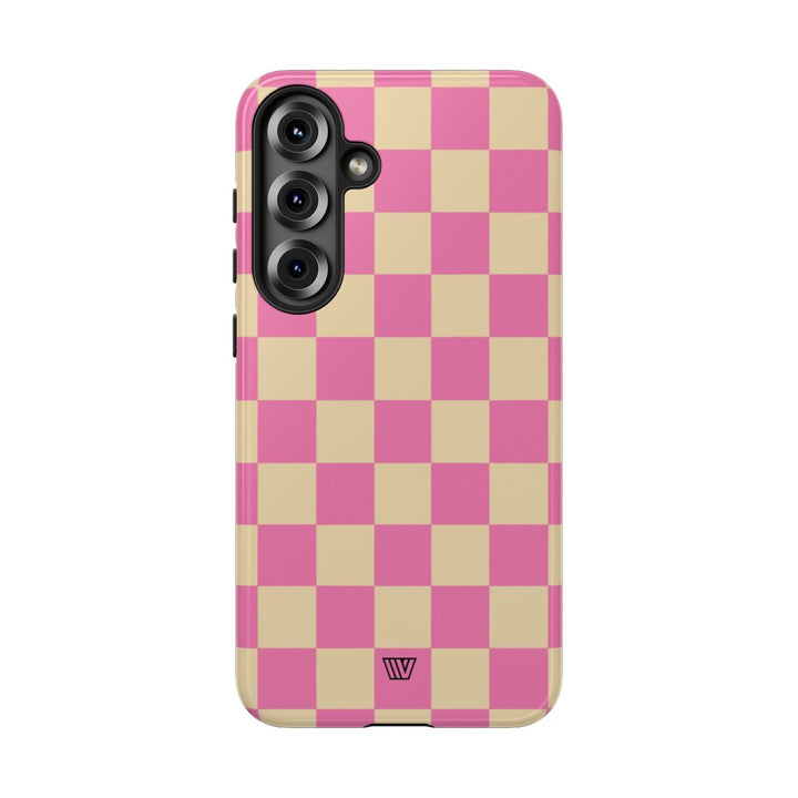 PINK TAN CHECKERBOARD | Tough Phone Case