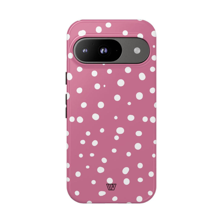BLUSH RED DOTS | Tough Phone Case