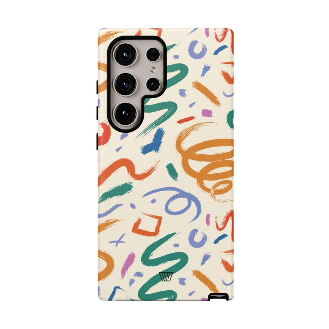 DOODLE BRUSH STROKES | Tough Phone Case