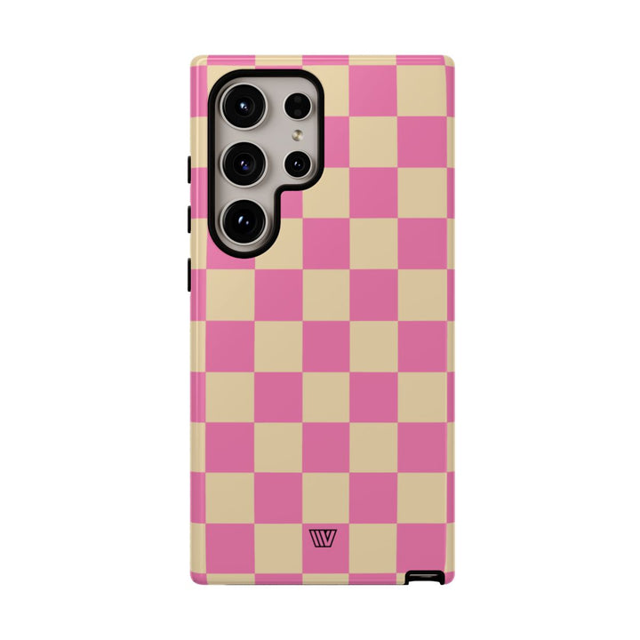 PINK TAN CHECKERBOARD | Tough Phone Case
