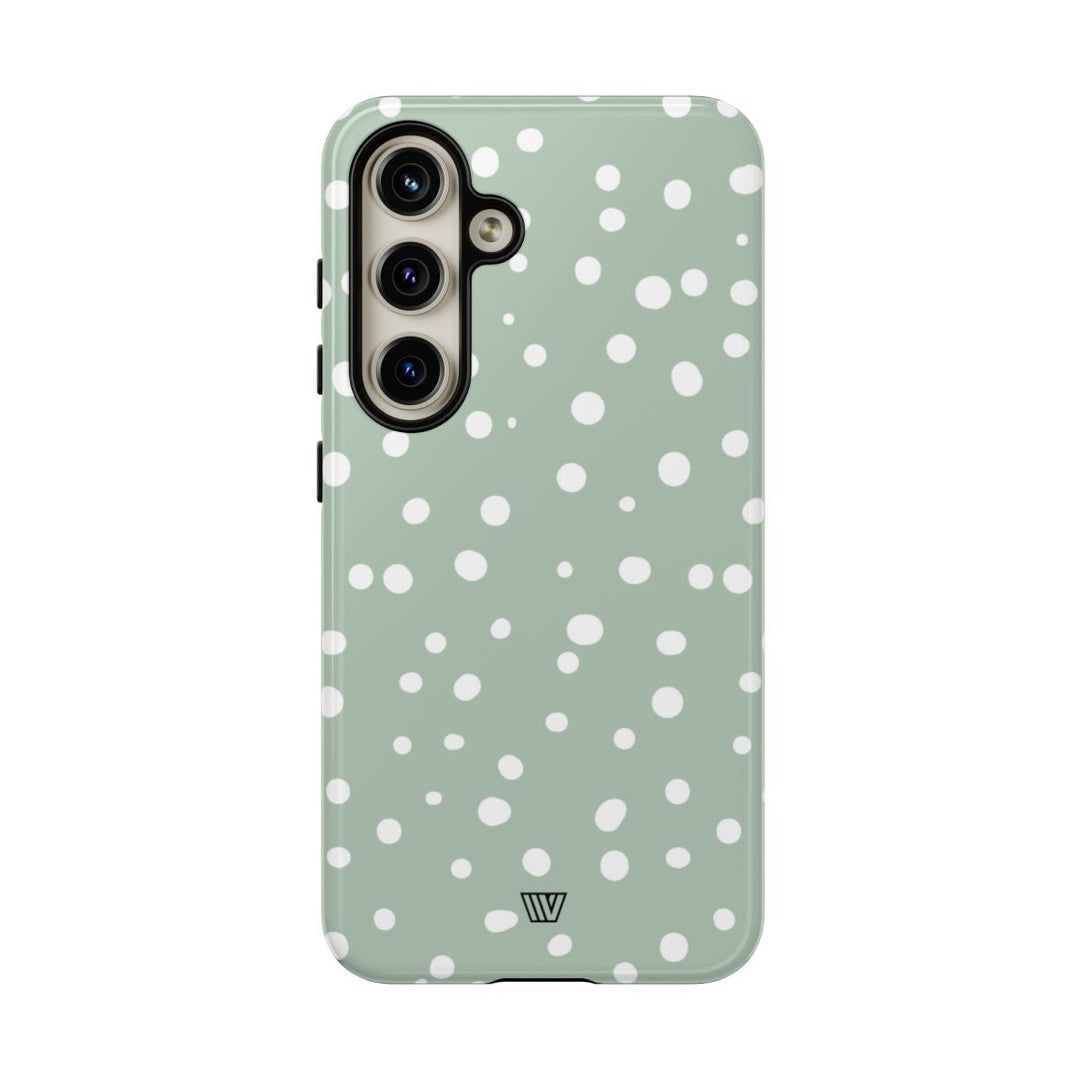PASTEL GREEN DOTS | Tough Phone Case