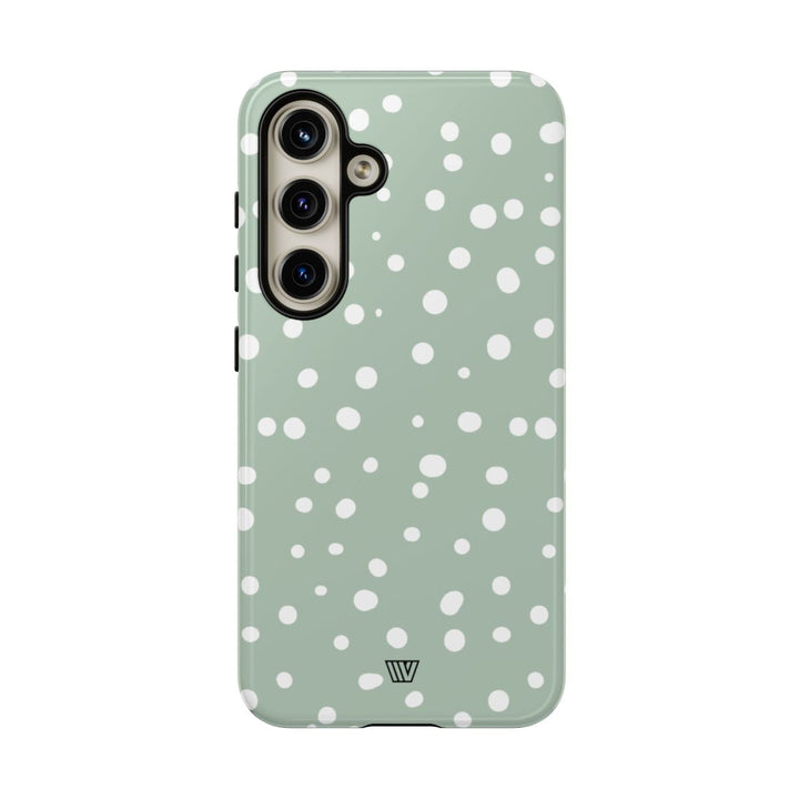 PASTEL GREEN DOTS | Tough Phone Case