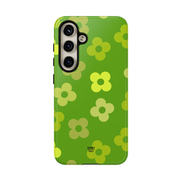 GREEN RETRO FLOWERS | Tough Phone Case