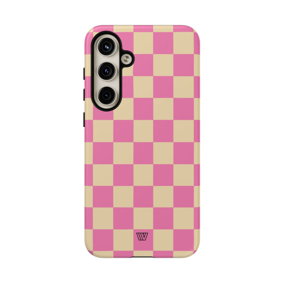 PINK TAN CHECKERBOARD | Tough Phone Case