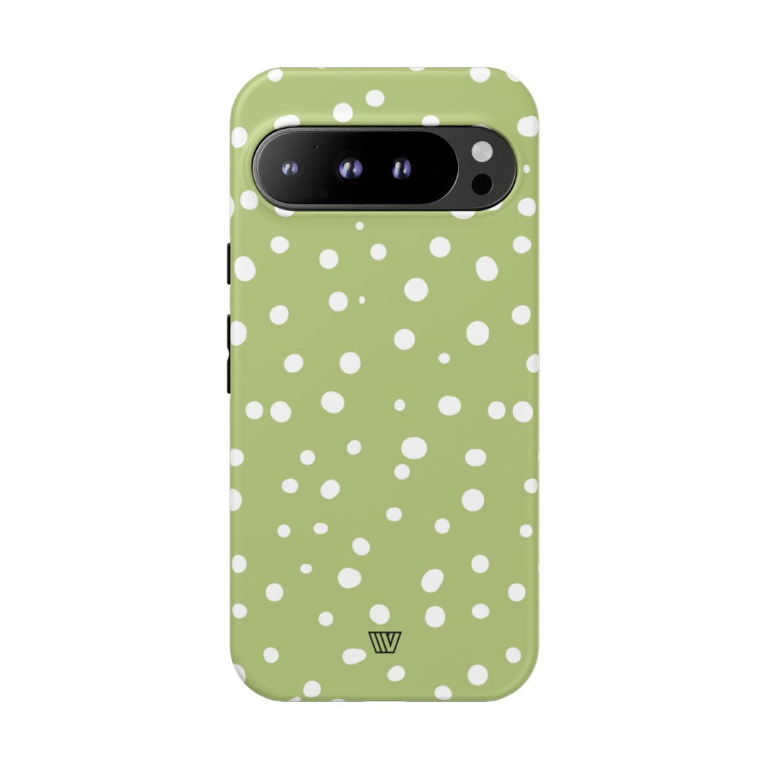 PALE OLIVE DOTS | Tough Phone Case