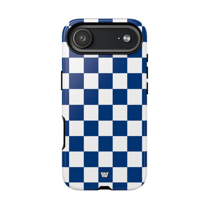 BLUE WHITE CHECKERBOARD | Tough Phone Case