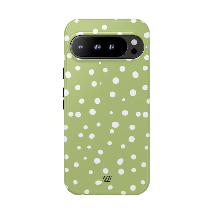 PALE OLIVE DOTS | Tough Phone Case