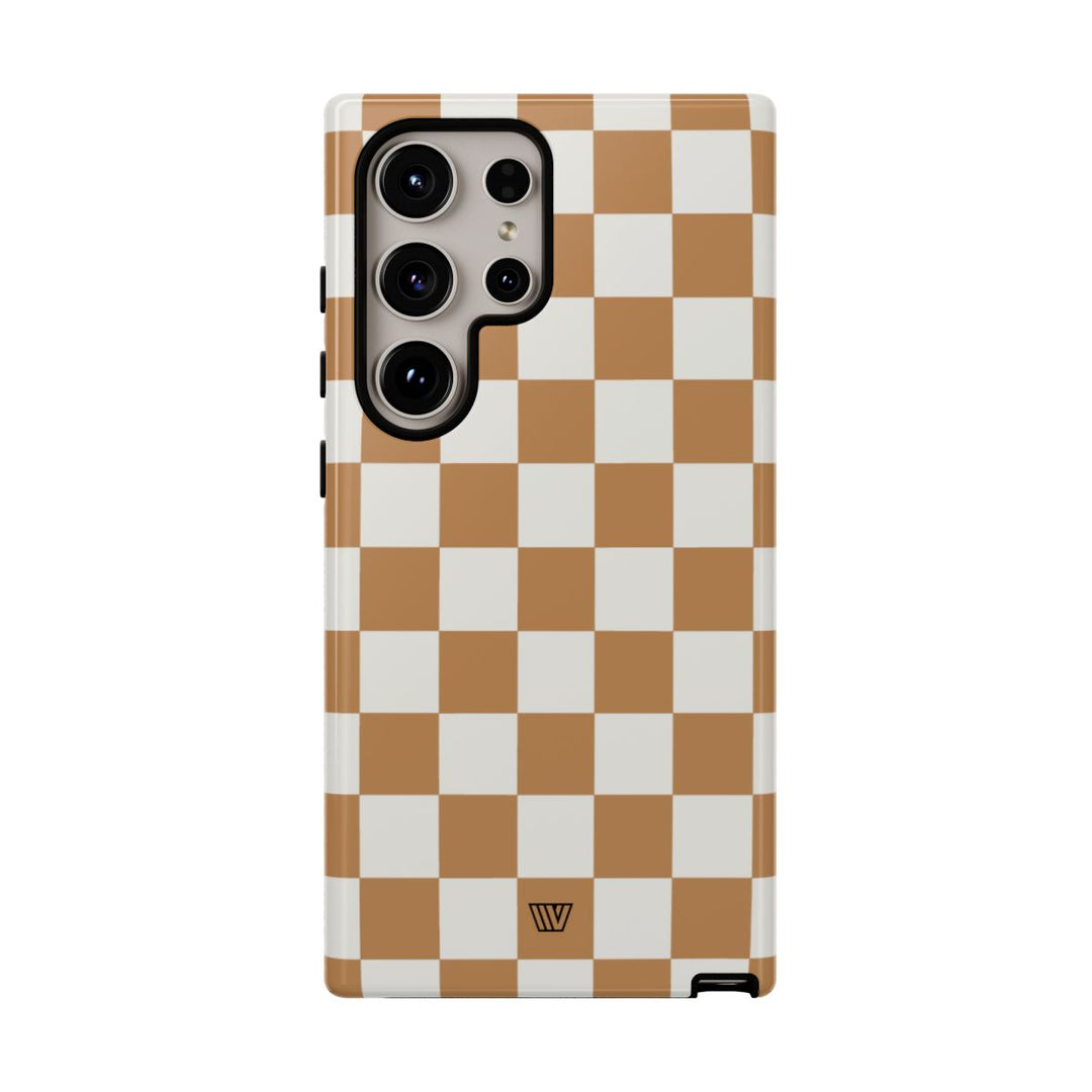 CHESTNUT CHECKERBOARD | Tough Phone Case