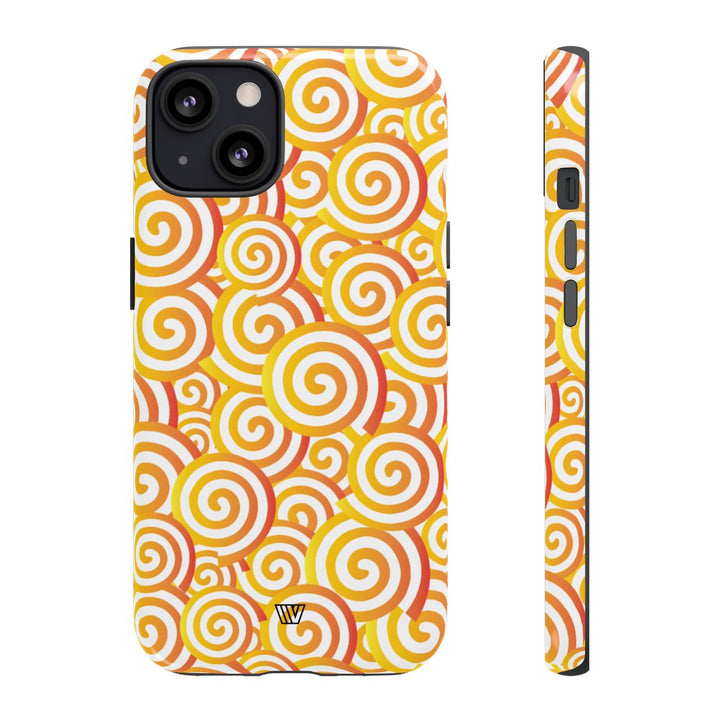 ABSTRACT SPIRAL ORANGE | Tough Phone Case