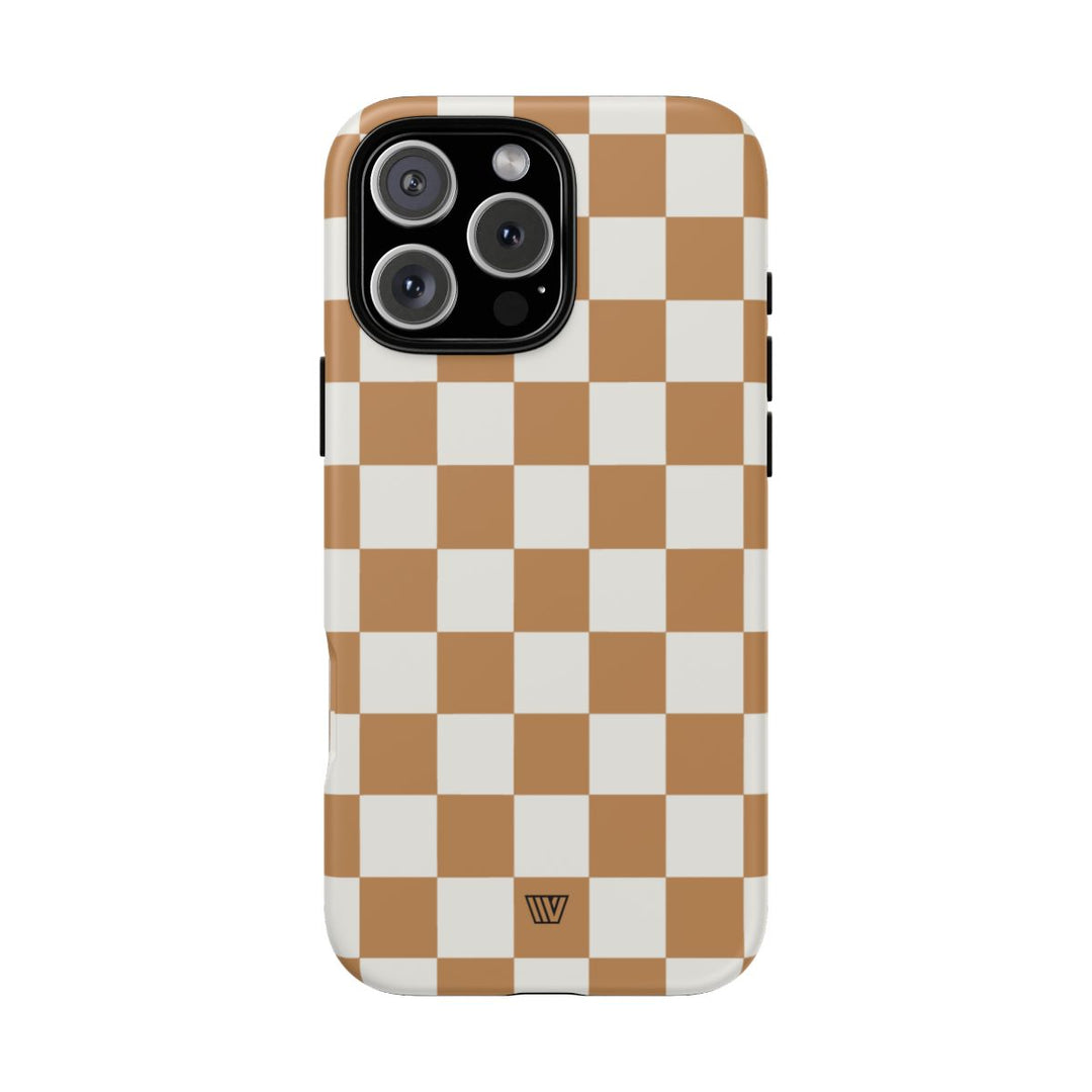 CHESTNUT CHECKERBOARD | Tough Phone Case