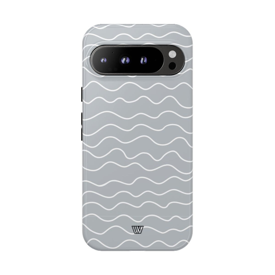 GRAY WAVES | Tough Phone Case