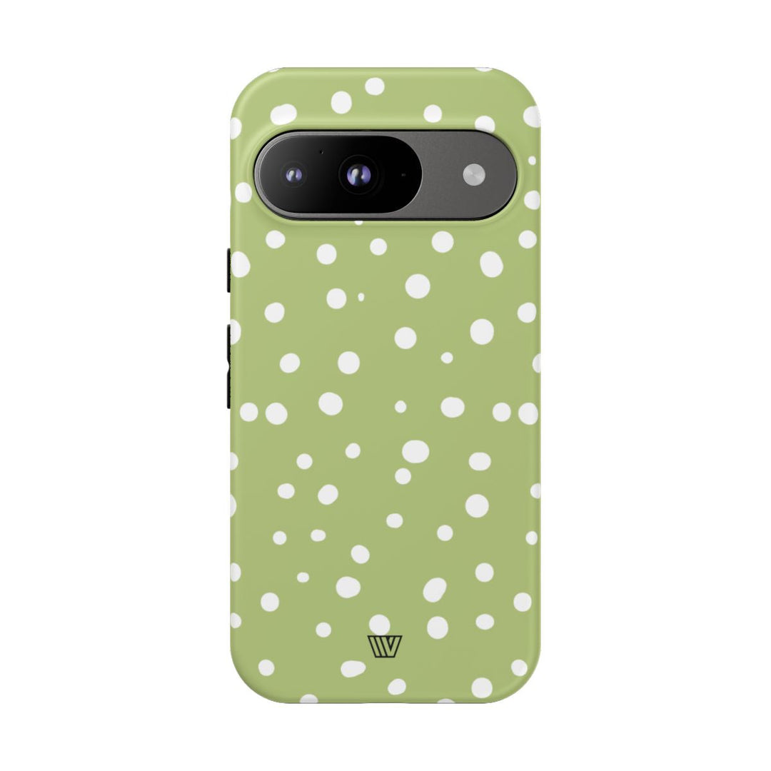 PALE OLIVE DOTS | Tough Phone Case