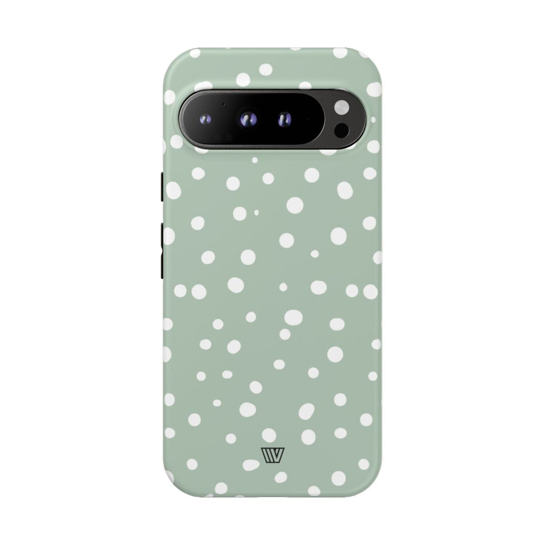 PASTEL GREEN DOTS | Tough Phone Case