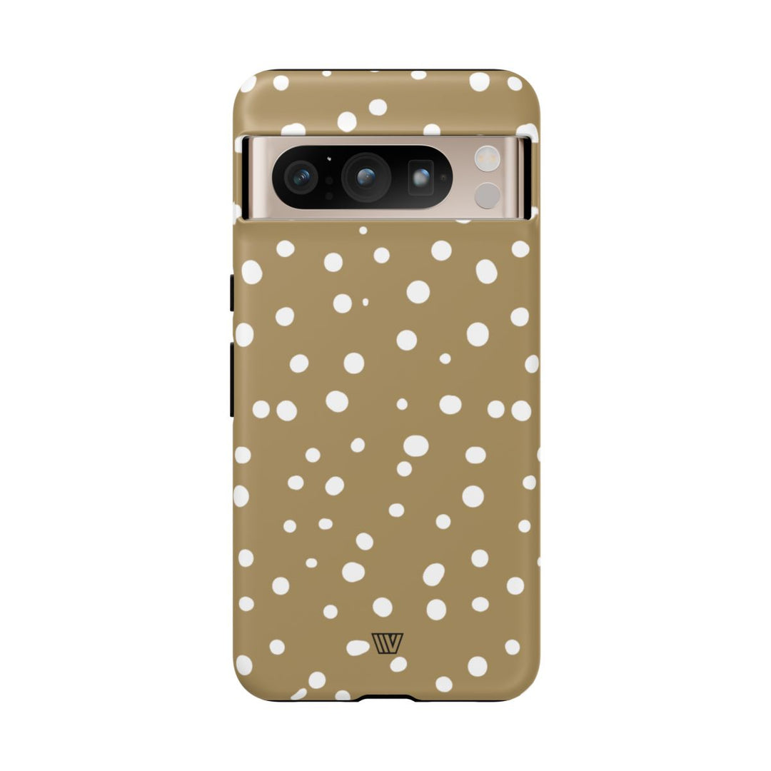 DARK BEIGE DOTS | Tough Phone Case