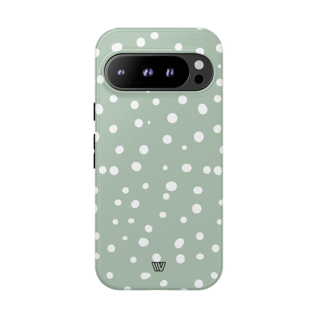 PASTEL GREEN DOTS | Tough Phone Case