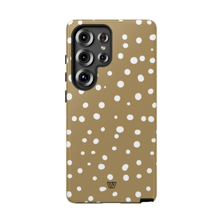 DARK BEIGE DOTS | Tough Phone Case