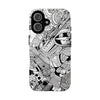 B&W ABSTRACT DOODLE | Tough Phone Case