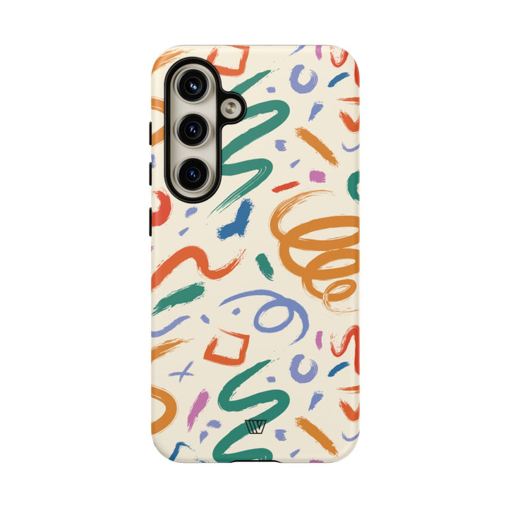 DOODLE BRUSH STROKES | Tough Phone Case
