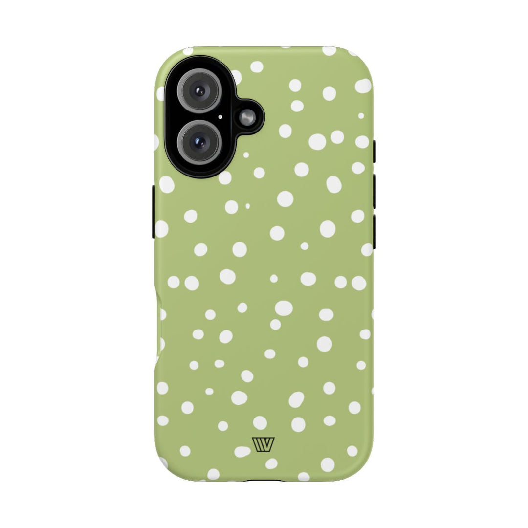 PALE OLIVE DOTS | Tough Phone Case