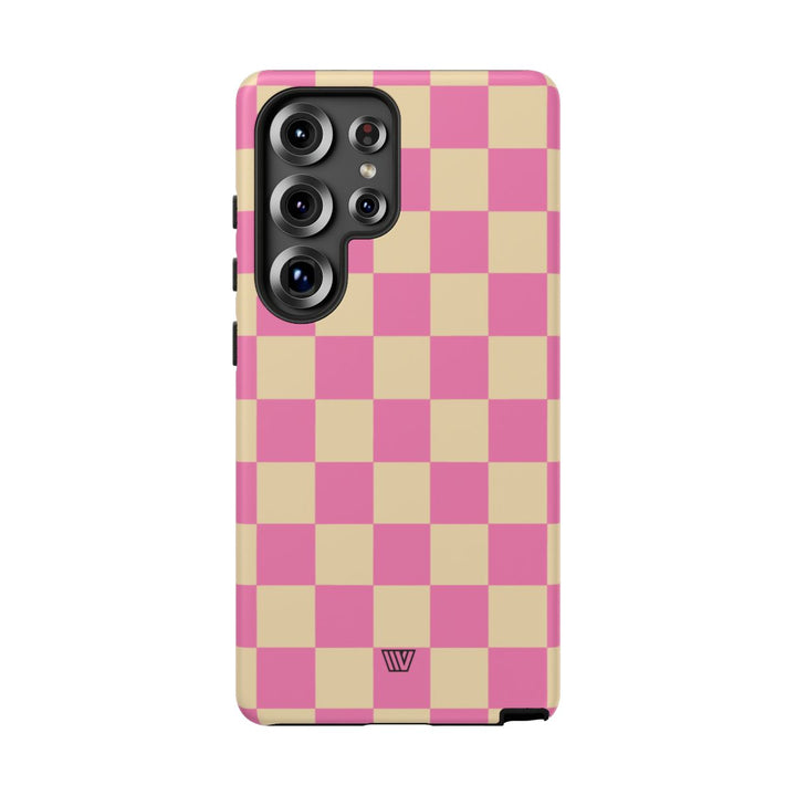 PINK TAN CHECKERBOARD | Tough Phone Case