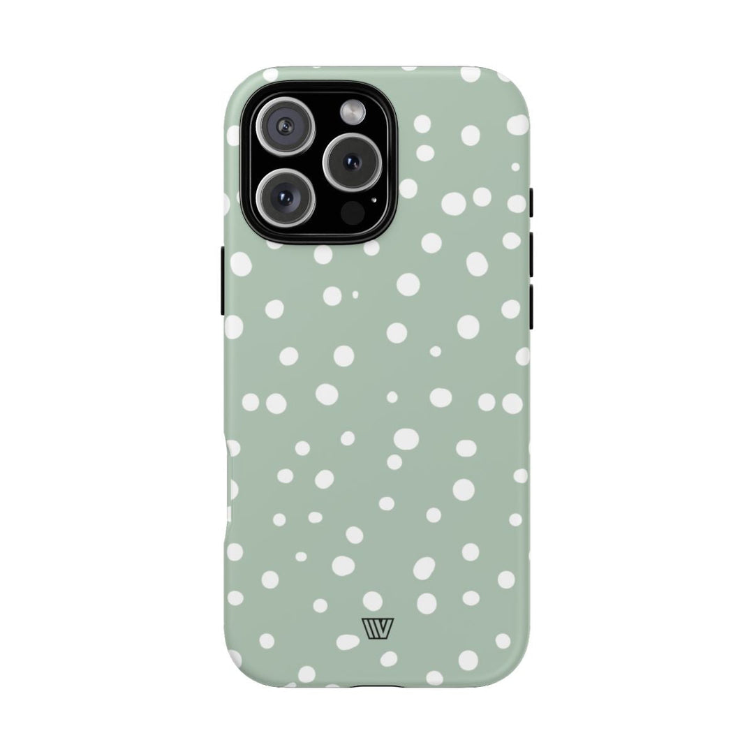 PASTEL GREEN DOTS | Tough Phone Case