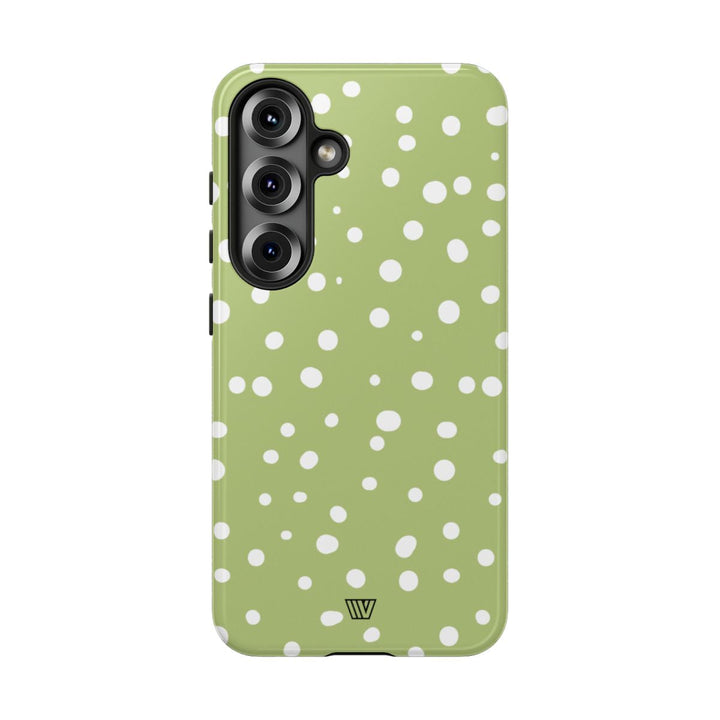 PALE OLIVE DOTS | Tough Phone Case