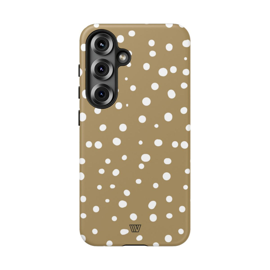 DARK BEIGE DOTS | Tough Phone Case